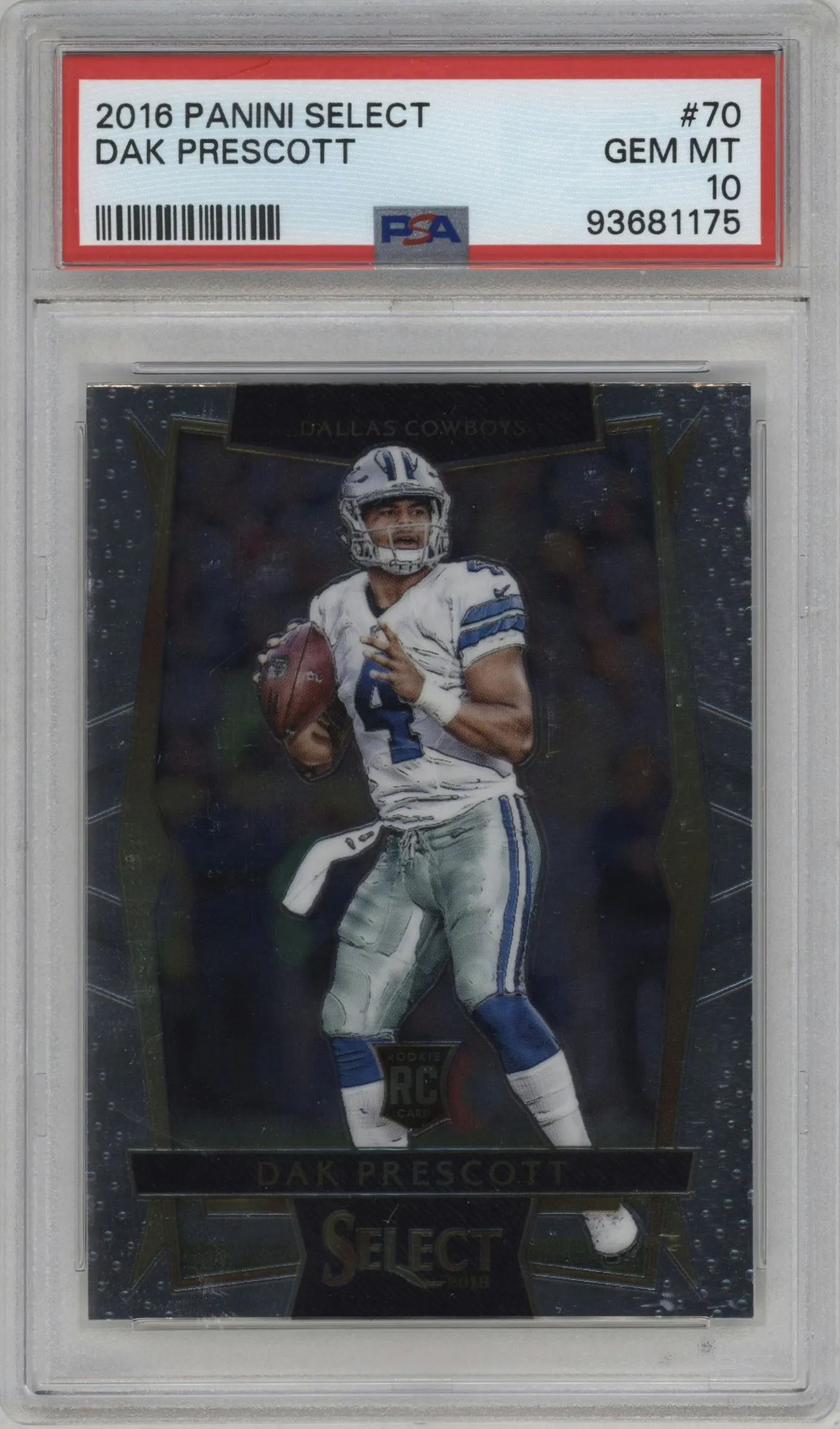 2016 Panini Select Dak Prescott PSA 10