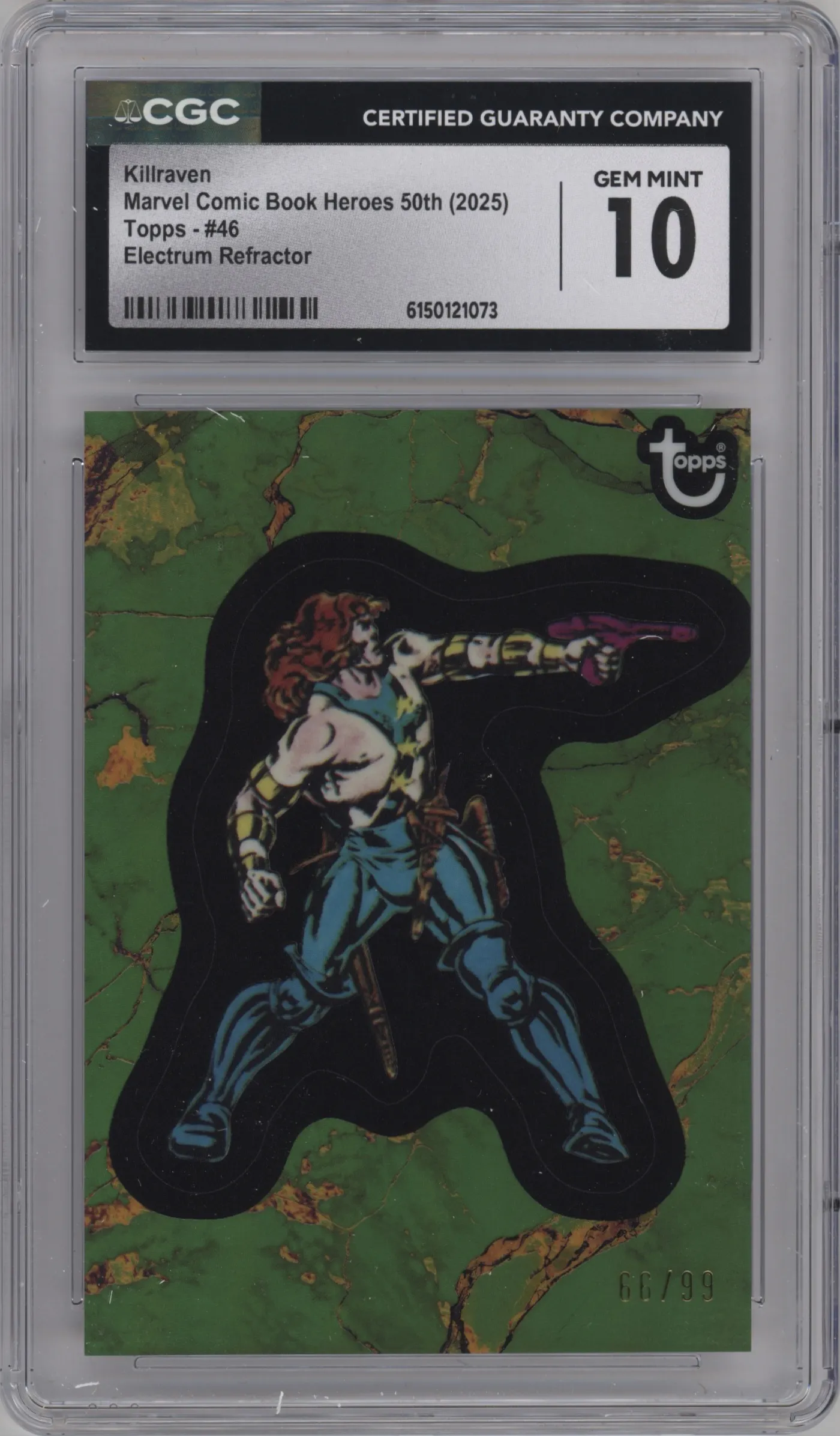 2025 Topps Marvel Comic Book Heroes 1975 Golden Anniversary Killraven Electrum CGC 10