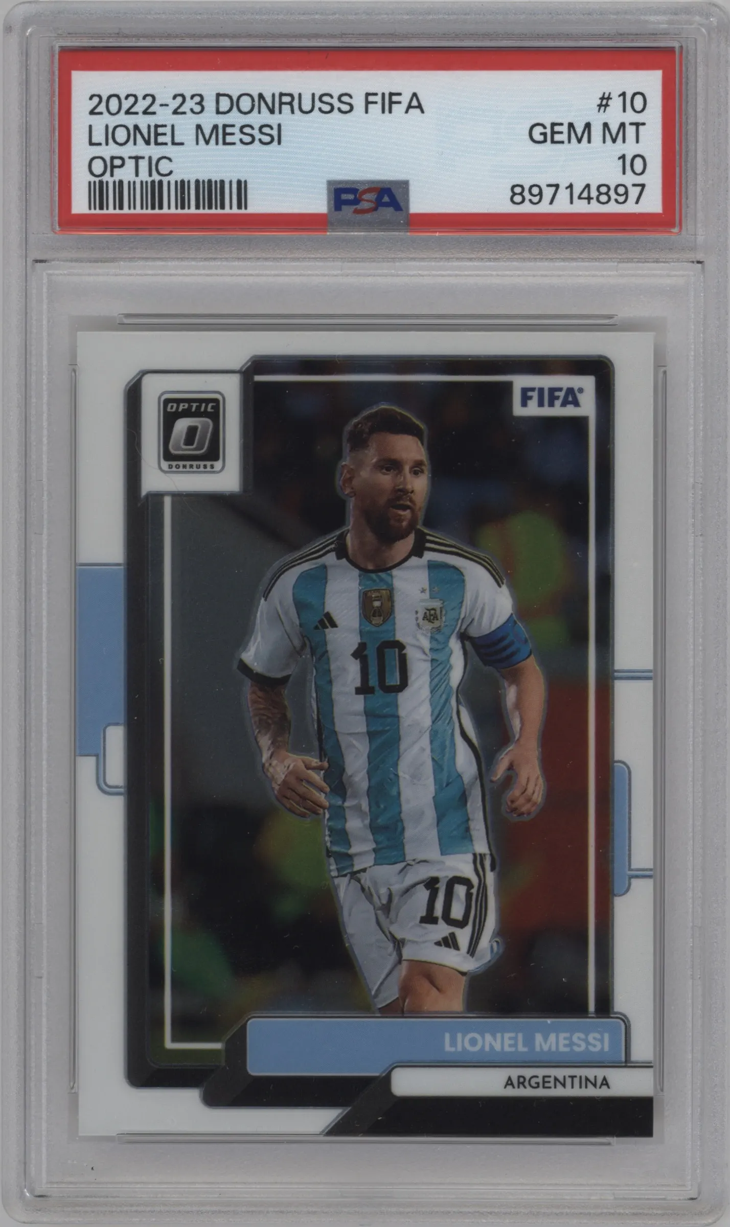 2022 Panini Donruss Optic Lionel Messi #10 PSA 10