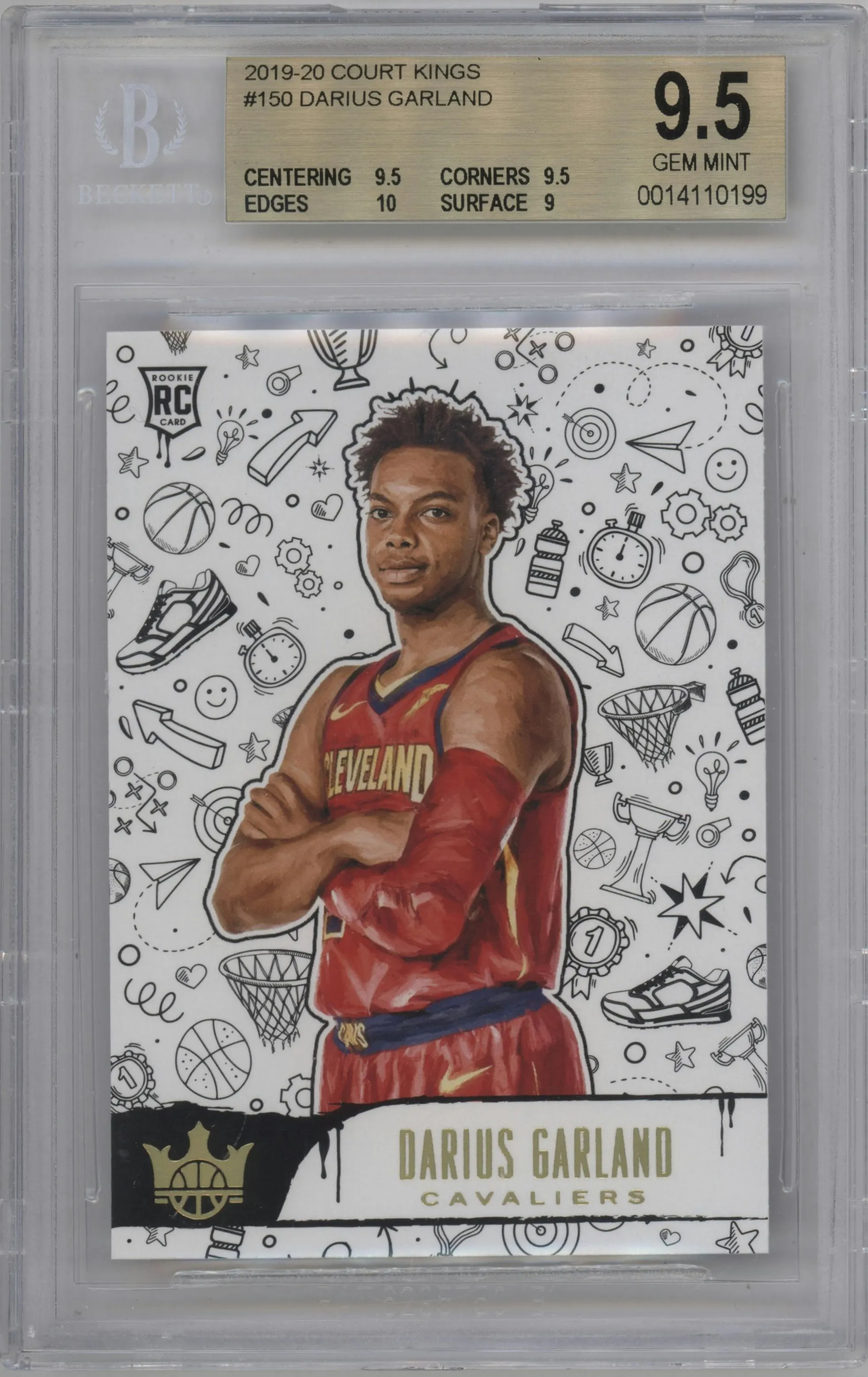 2019 Panini Court Kings Rookies III Darius Garland #150 BGS 9.5