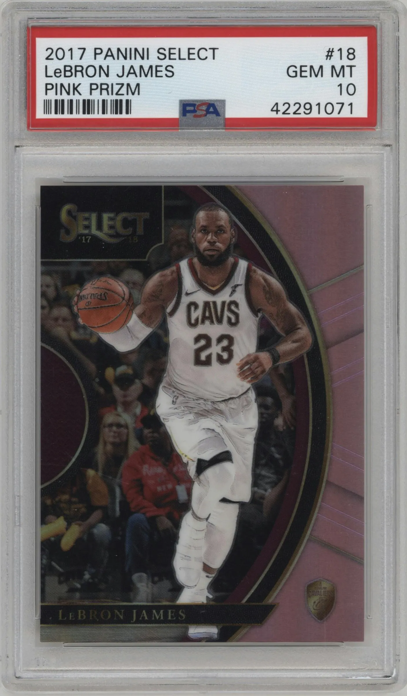 2017 Panini Select LeBron James Pink #18 PSA 10