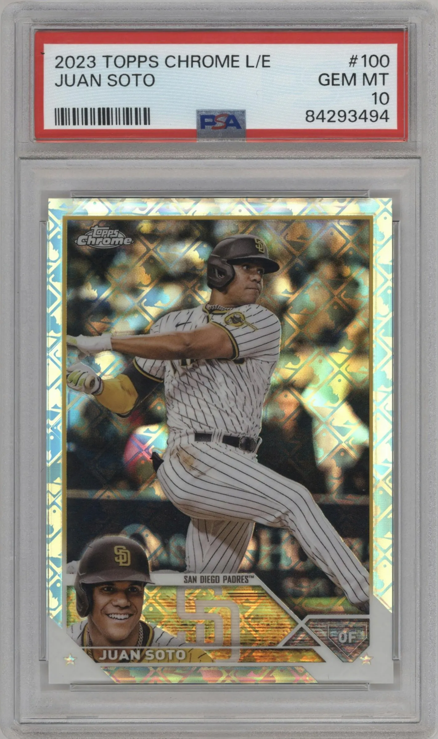 2023 Topps Chrome Logofractor Edition Juan Soto #100 PSA 10