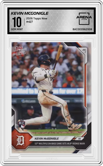 2026 Topps Now Kevin McGonigle #427 ARENA CLUB 10