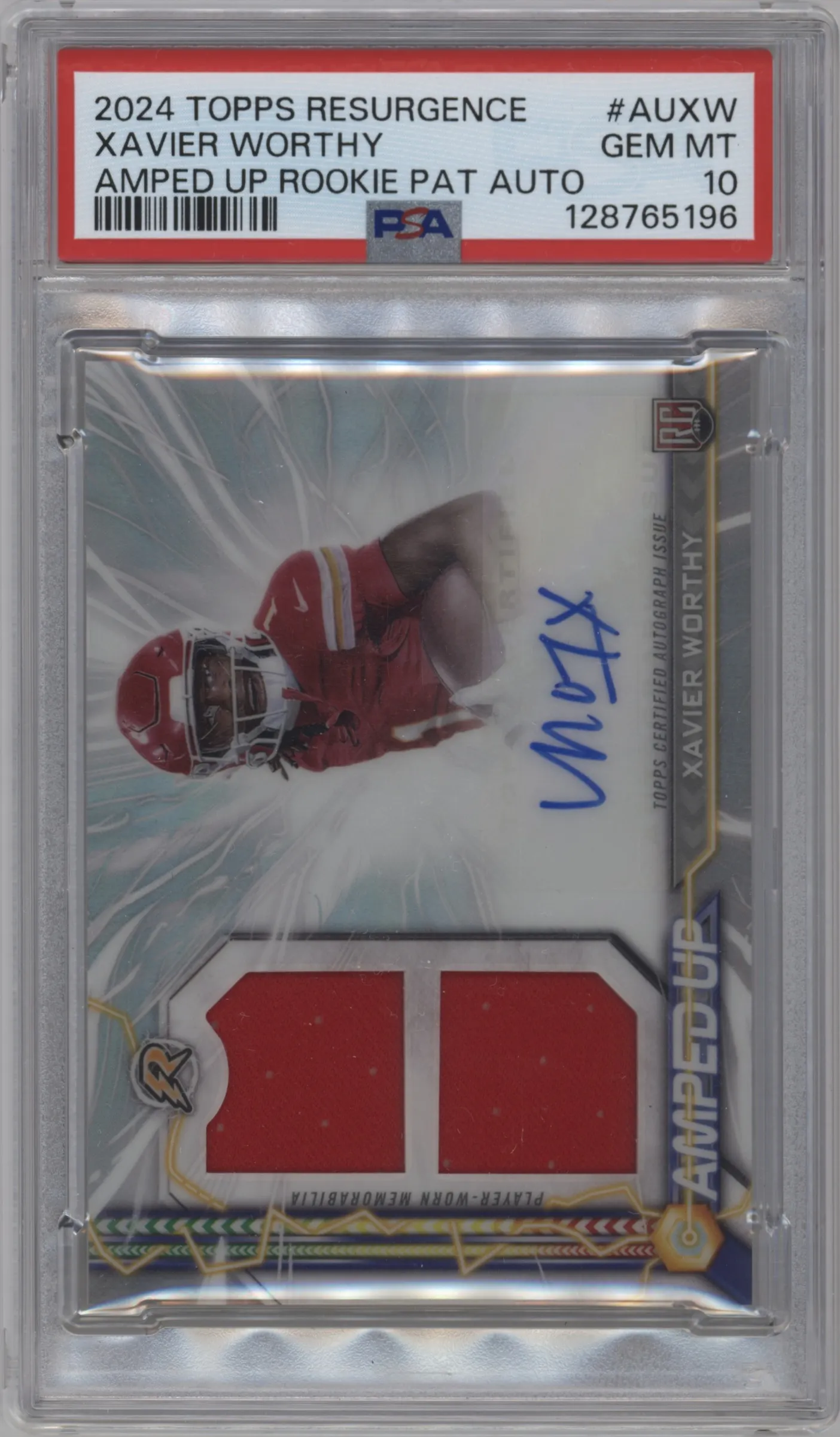 2024 Topps Resurgence Amped Up RPA Xavier Worthy PSA 10