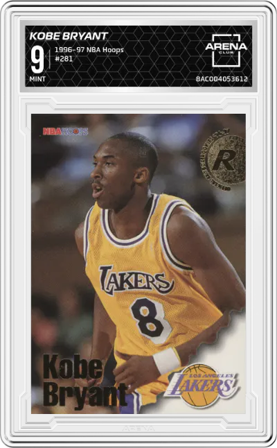 1996 NBA Hoops Kobe Bryant #281 ARENA CLUB 9