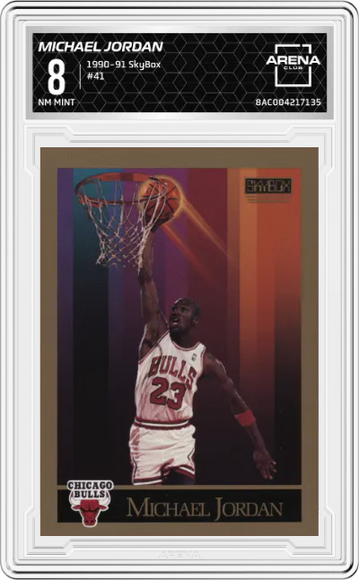 1990 SkyBox Michael Jordan #41 ARENA CLUB 8