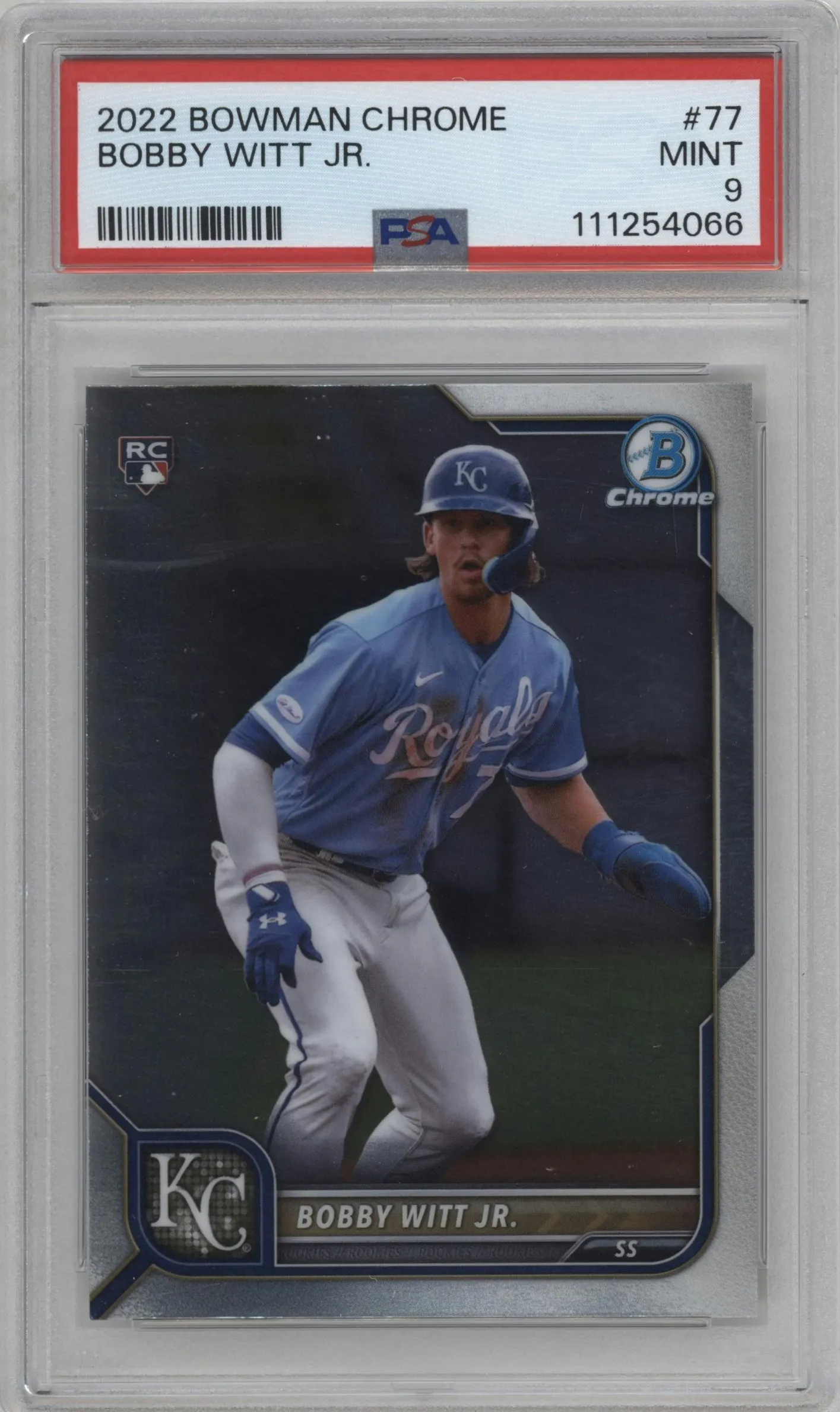 2022 Bowman Chrome Bobby Witt Jr. #77 PSA 9