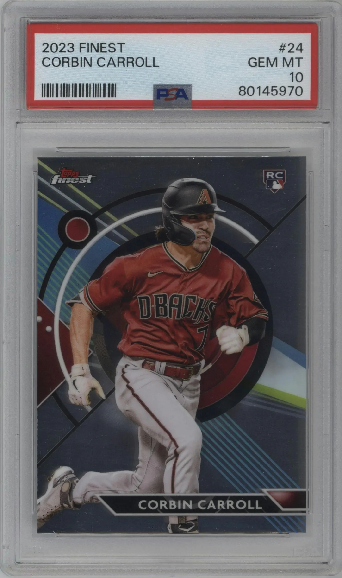2023 Topps Finest Corbin Carroll #24 PSA 10