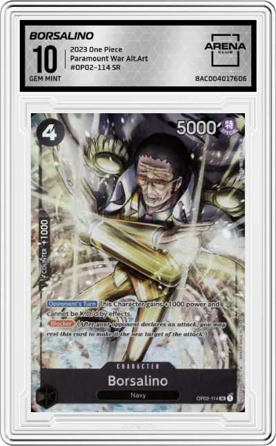 2023 One Piece Paramount War Borsalino Alternate Art SR #OP02-114 SR ARENA CLUB 10