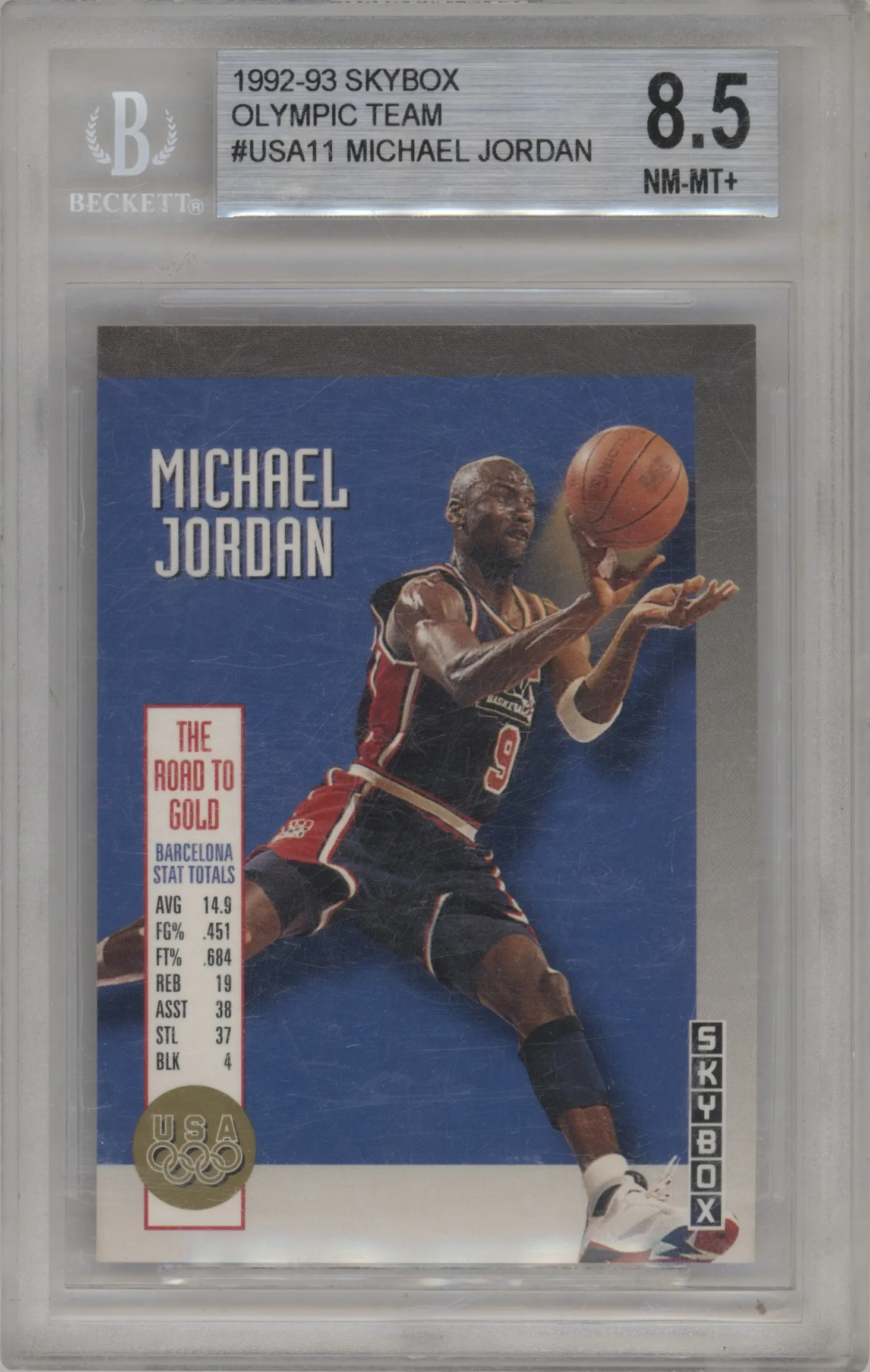 1992 Skybox Olympic Team Michael Jordan #USA11 BGS 8.5