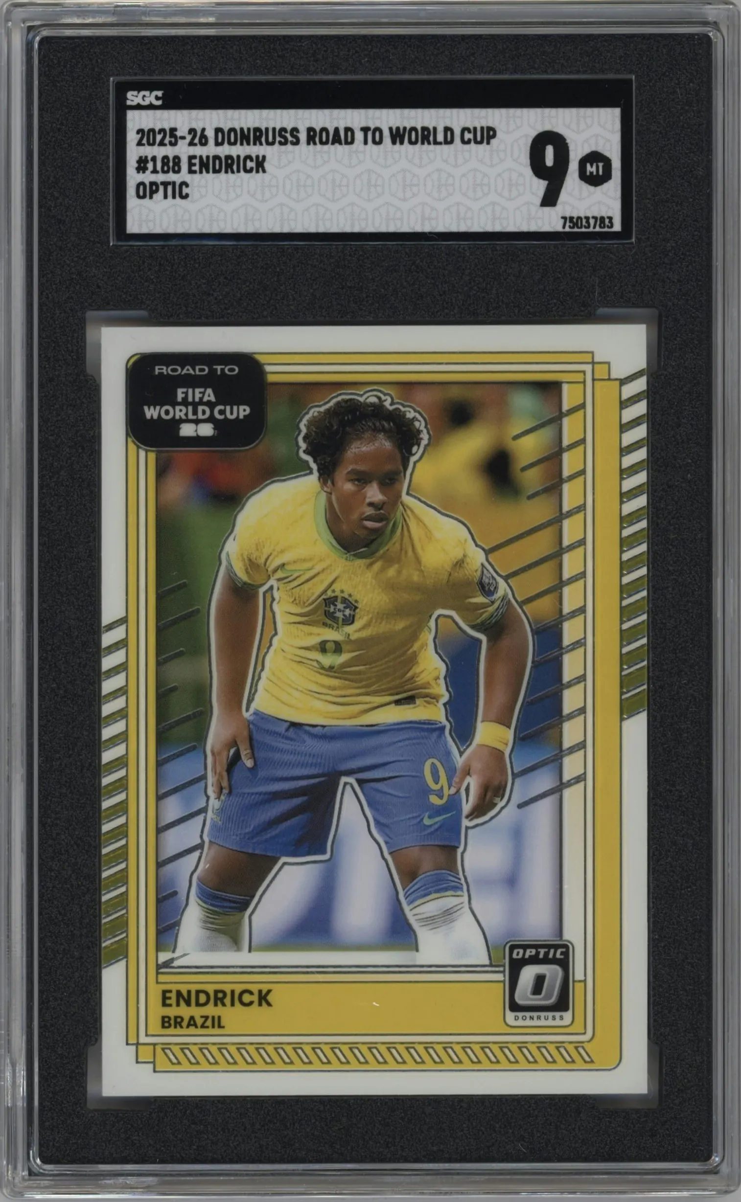 2025 Donruss Road to FIFA World Cup Optic Endrick #188 SGC 9