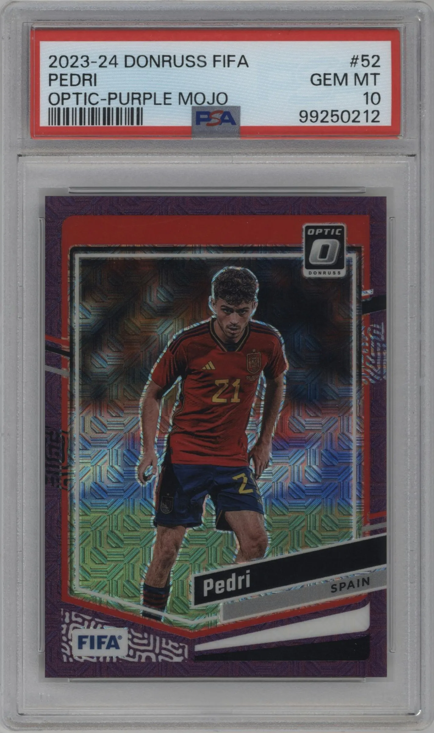 2023 Panini Donruss Optic Pedri Purple Mojo #52 PSA 10