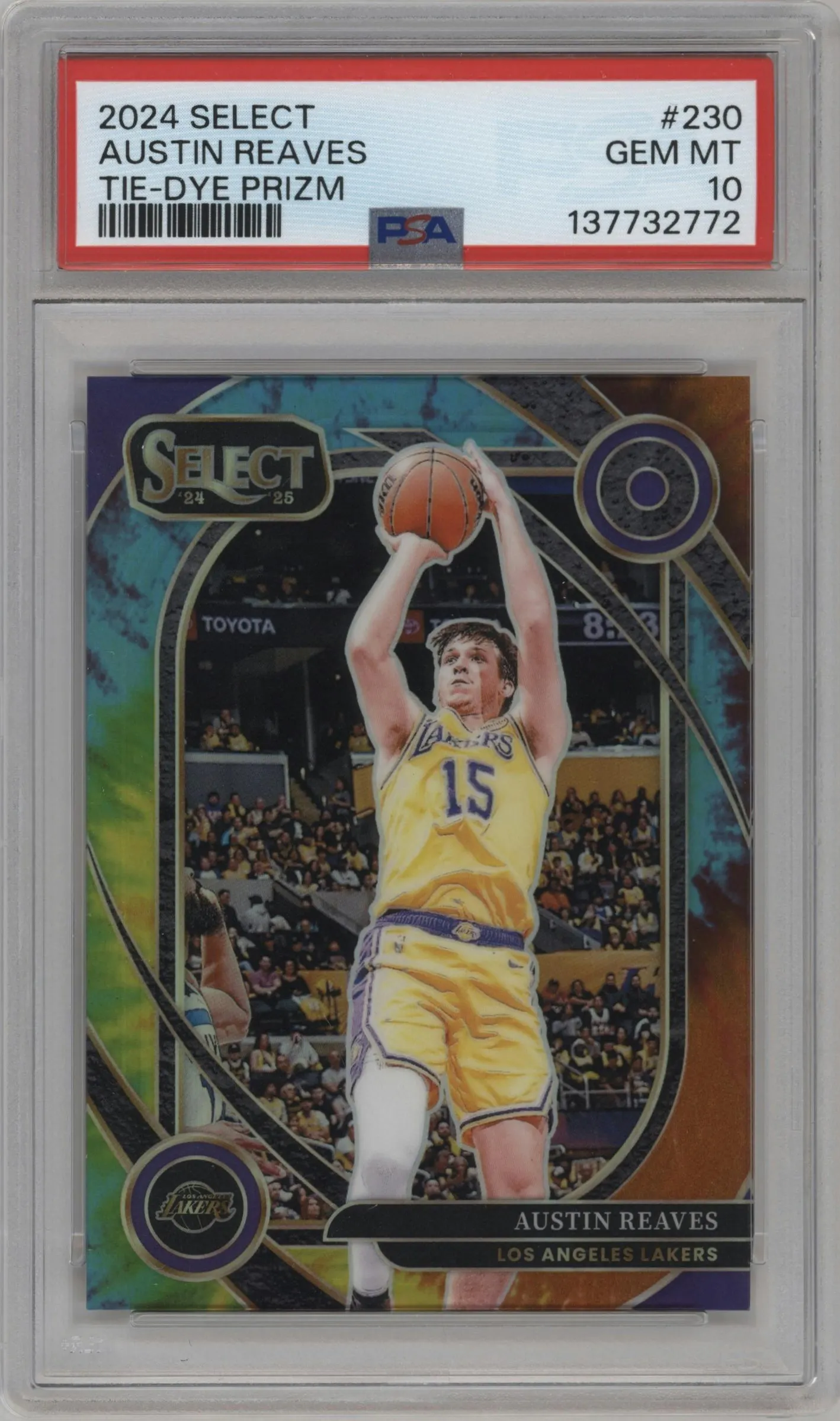 2024 Panini Select Courtside Austin Reaves Tie-Dye #230 PSA 10