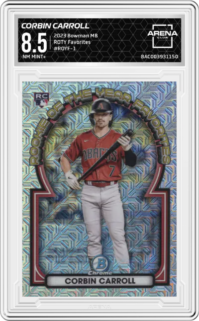 2023 Bowman Mega Box ROTY Favorites Corbin Carroll ARENA CLUB 8.5