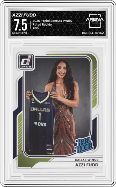 2026 Panini Donruss WNBA Rated Rookie Azzi Fudd #86 ARENA CLUB 7.5