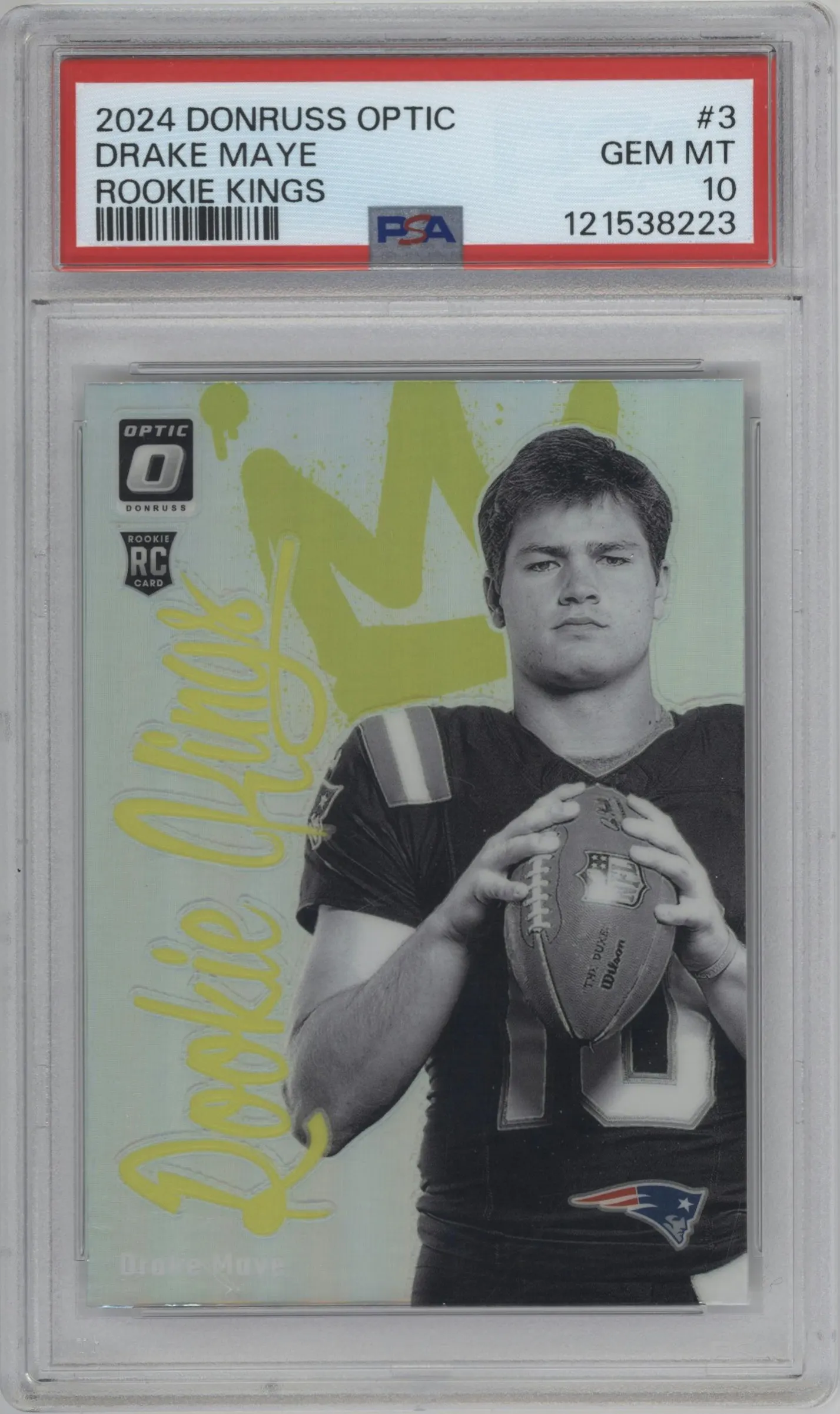 2024 Donruss Optic Rookie Kings Drake Maye #3 PSA 10