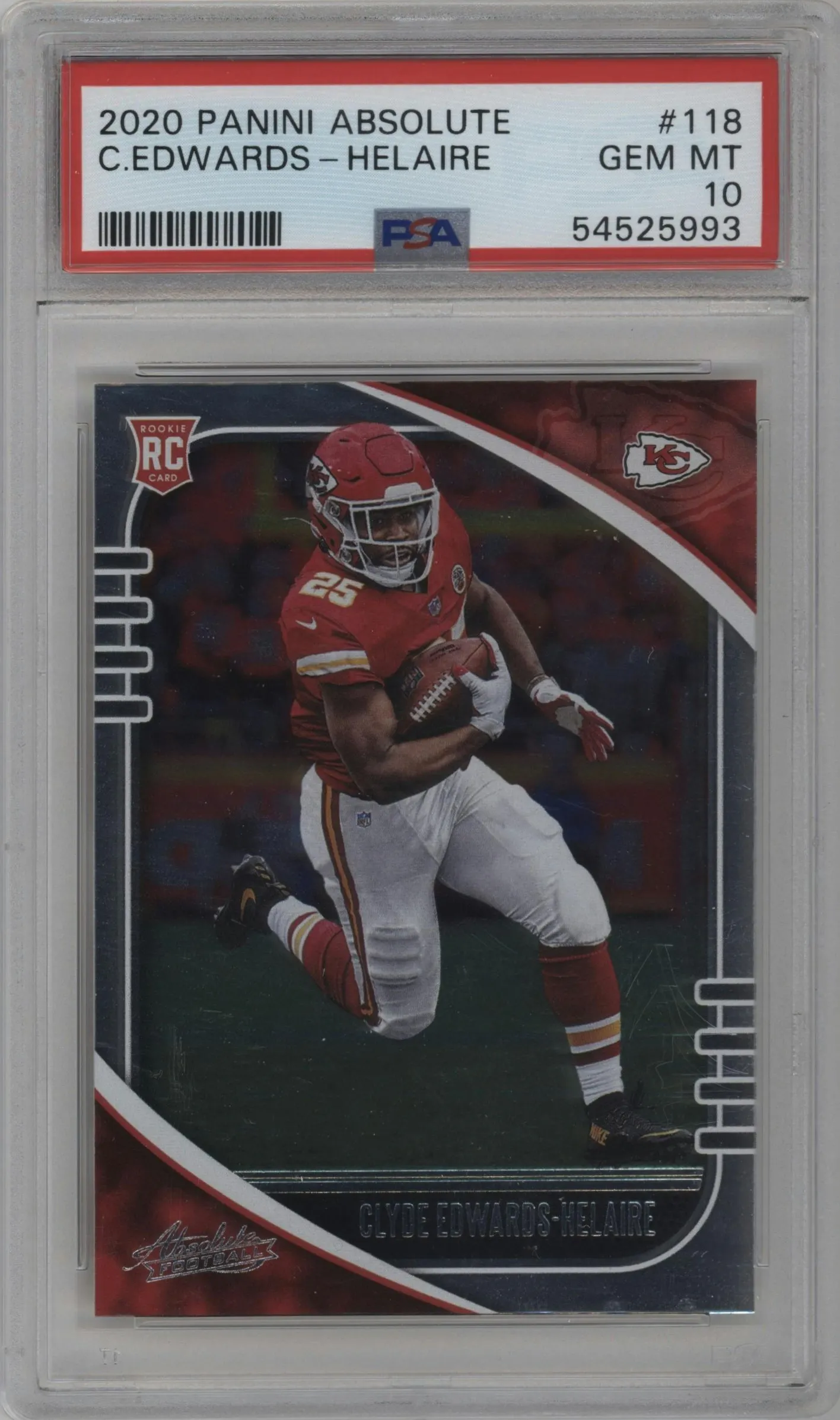 2020 Panini Absolute Clyde Edwards-Helaire #118 PSA 10