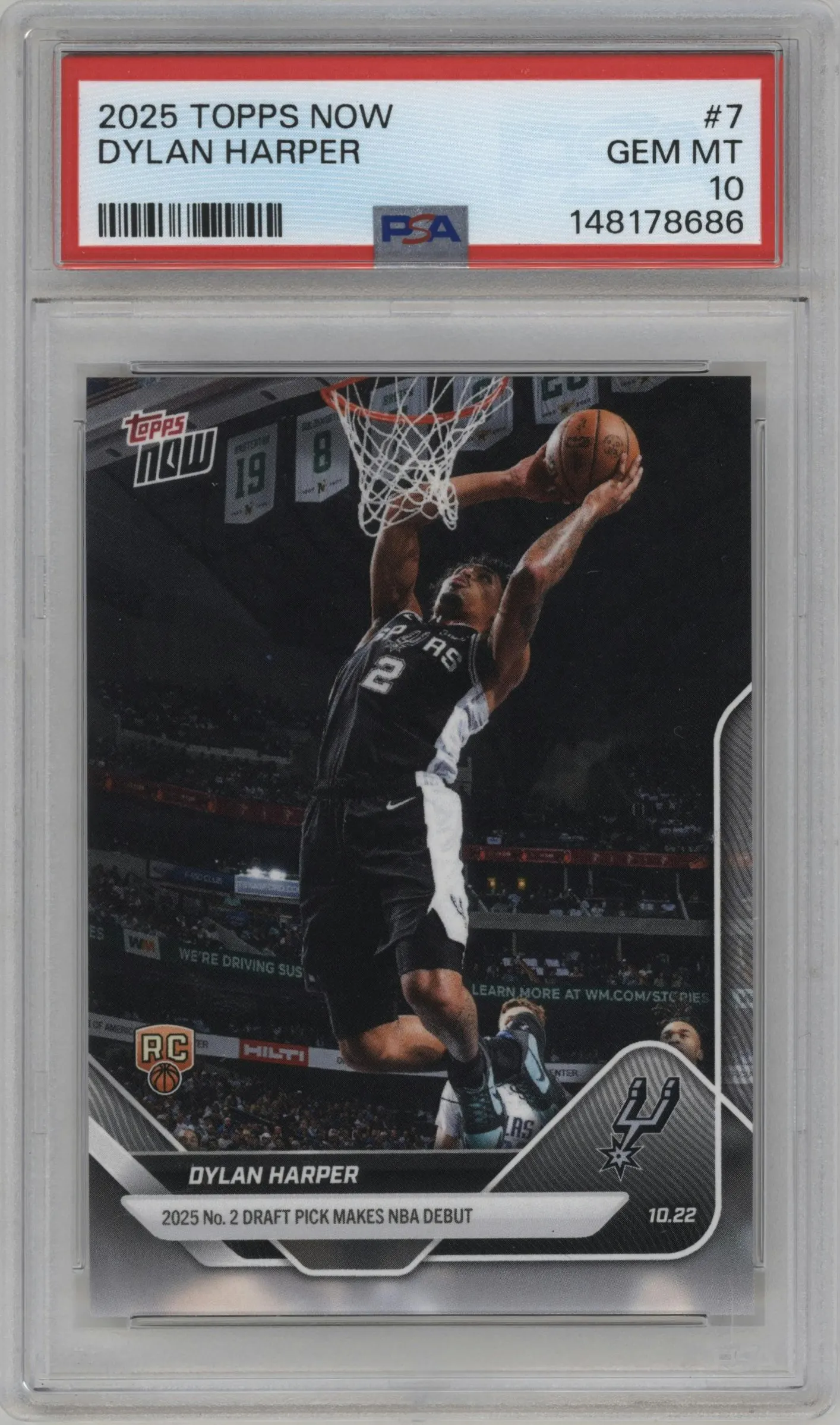 2025 Topps Now Dylan Harper #7 PSA 10