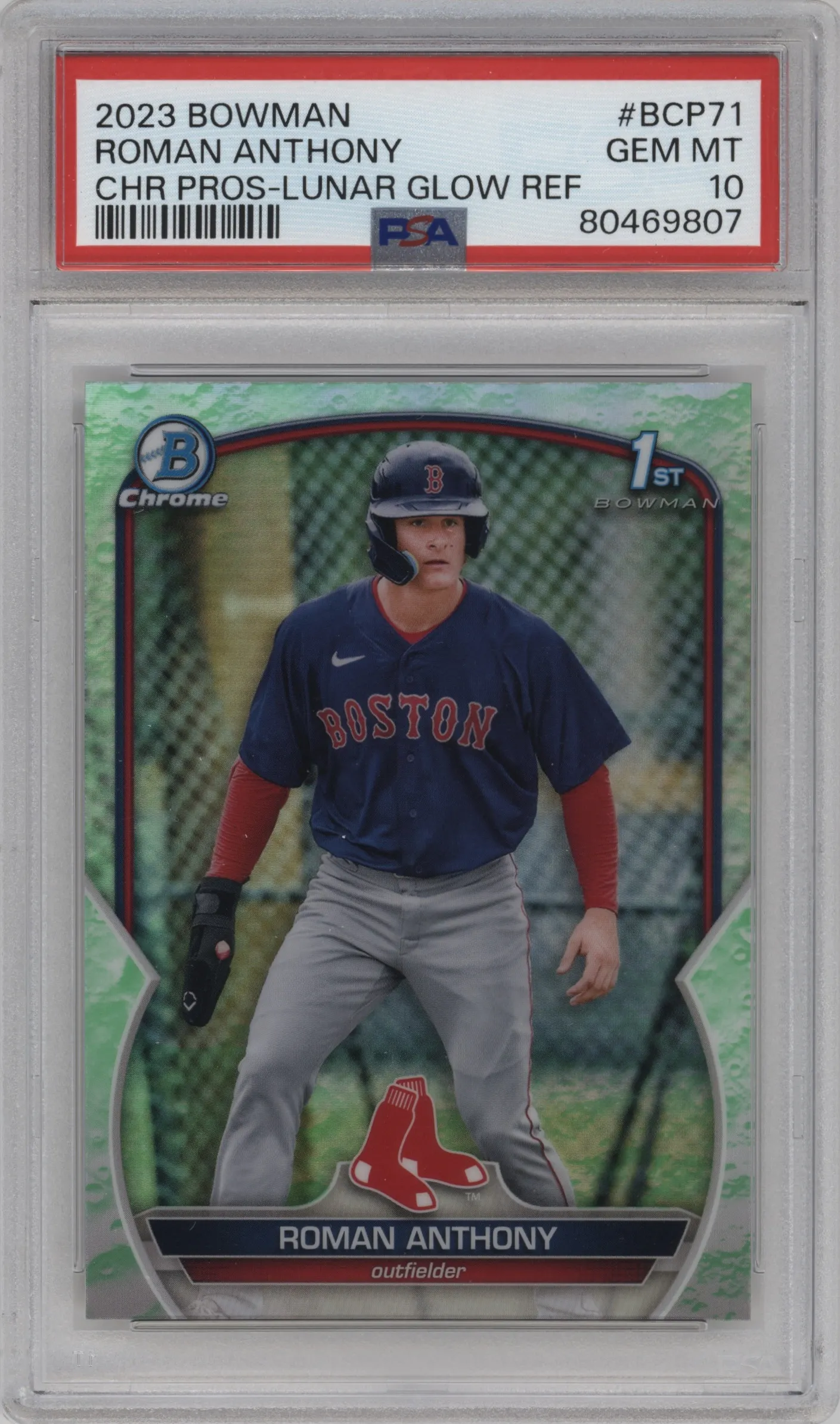 2023 Bowman Chr.Pros. Roman Anthony Lunar Glow Refractor PSA 10