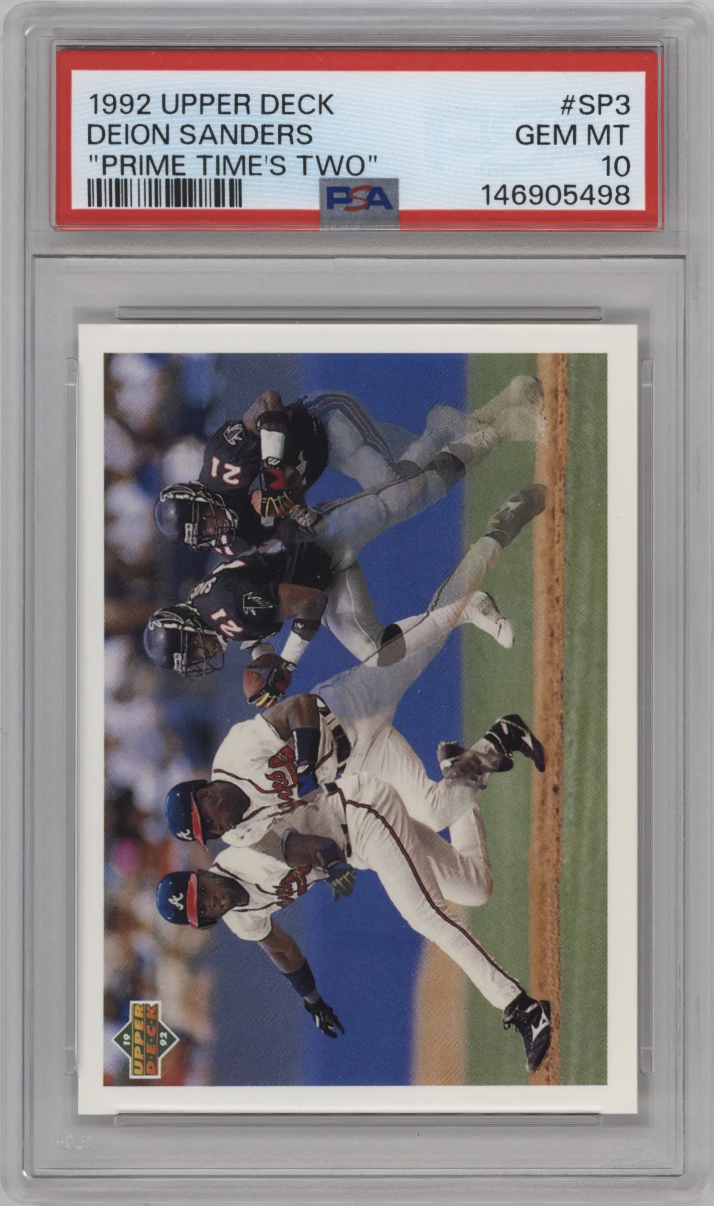 1992 Upper Deck Prime Time's Two Deion Sanders #SP3 PSA 10