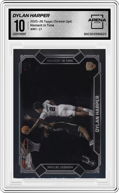 2025 Topps Chrome Update Moment In Time Dylan Harper #MT-17 ARENA CLUB 10