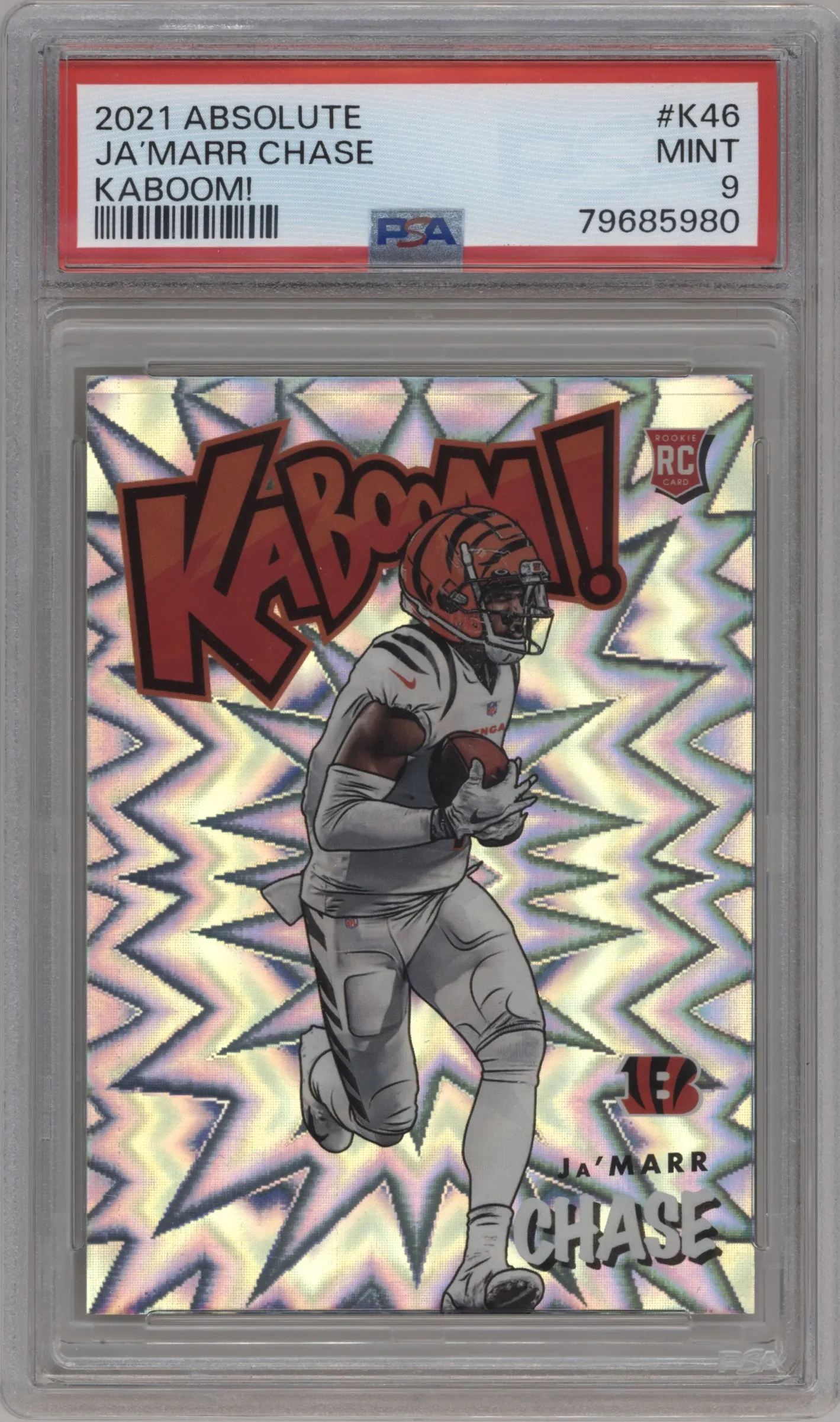2021 Panini Absolute Kaboom! Ja'Marr Chase #K46 PSA 9