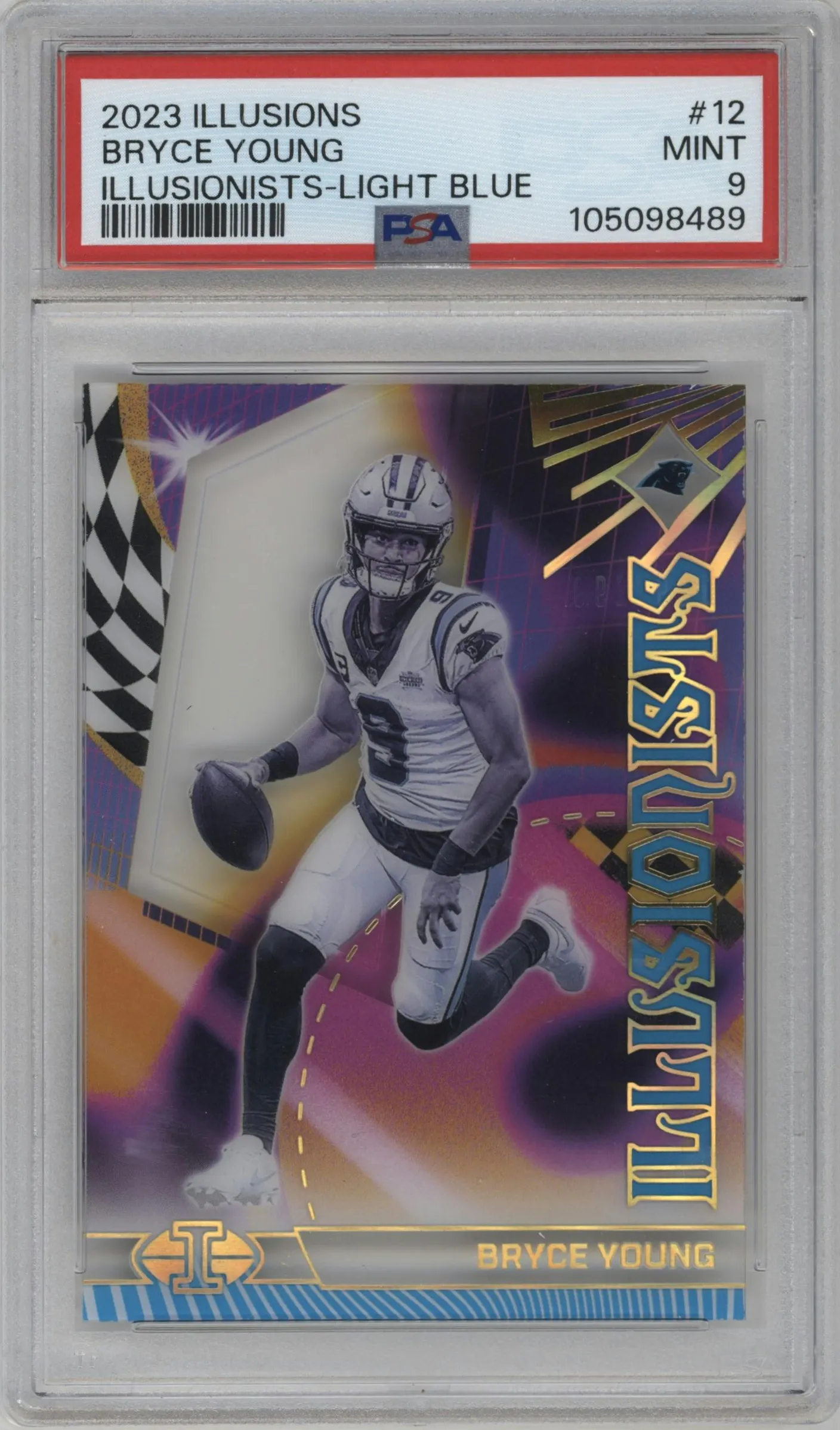 2023 Panini Illusions Illusionists Bryce Young Light Blue #12 PSA 9