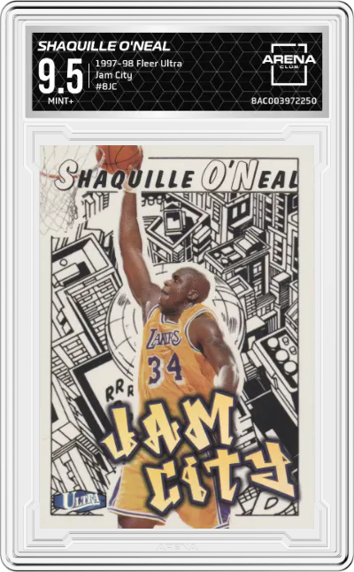 1997 Fleer Ultra Jam City Shaquille O'Neal #8JC ARENA CLUB 9.5