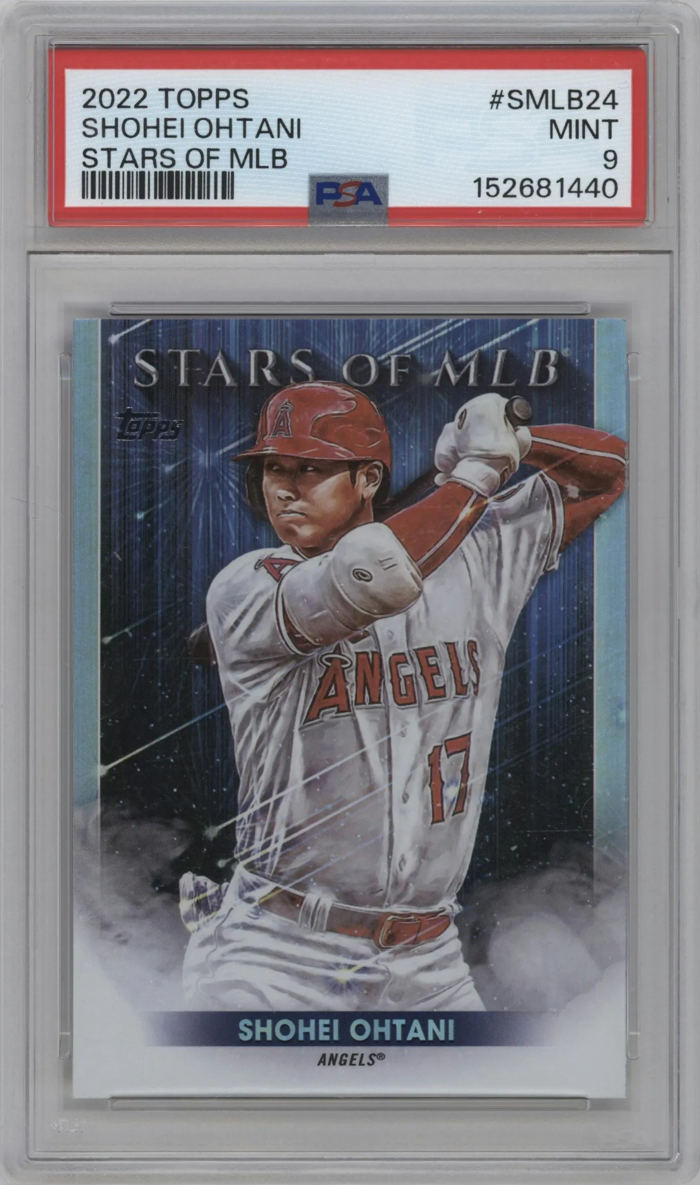 2022 Topps  Series 1 Topps Series 1 Stars of MLB Shohei Ohtani #SMLB-24 PSA 9