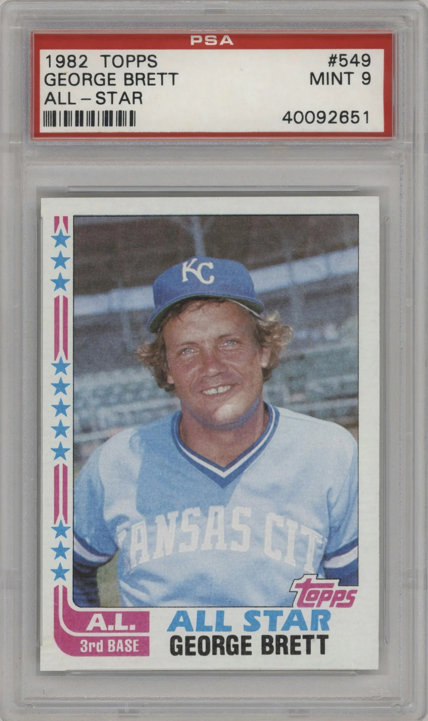 1982 Topps George Brett #549 PSA 9