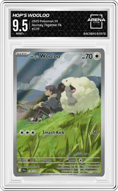 2025 Pokemon SV Journey Together Hop's Wooloo #170 ARENA CLUB 9.5
