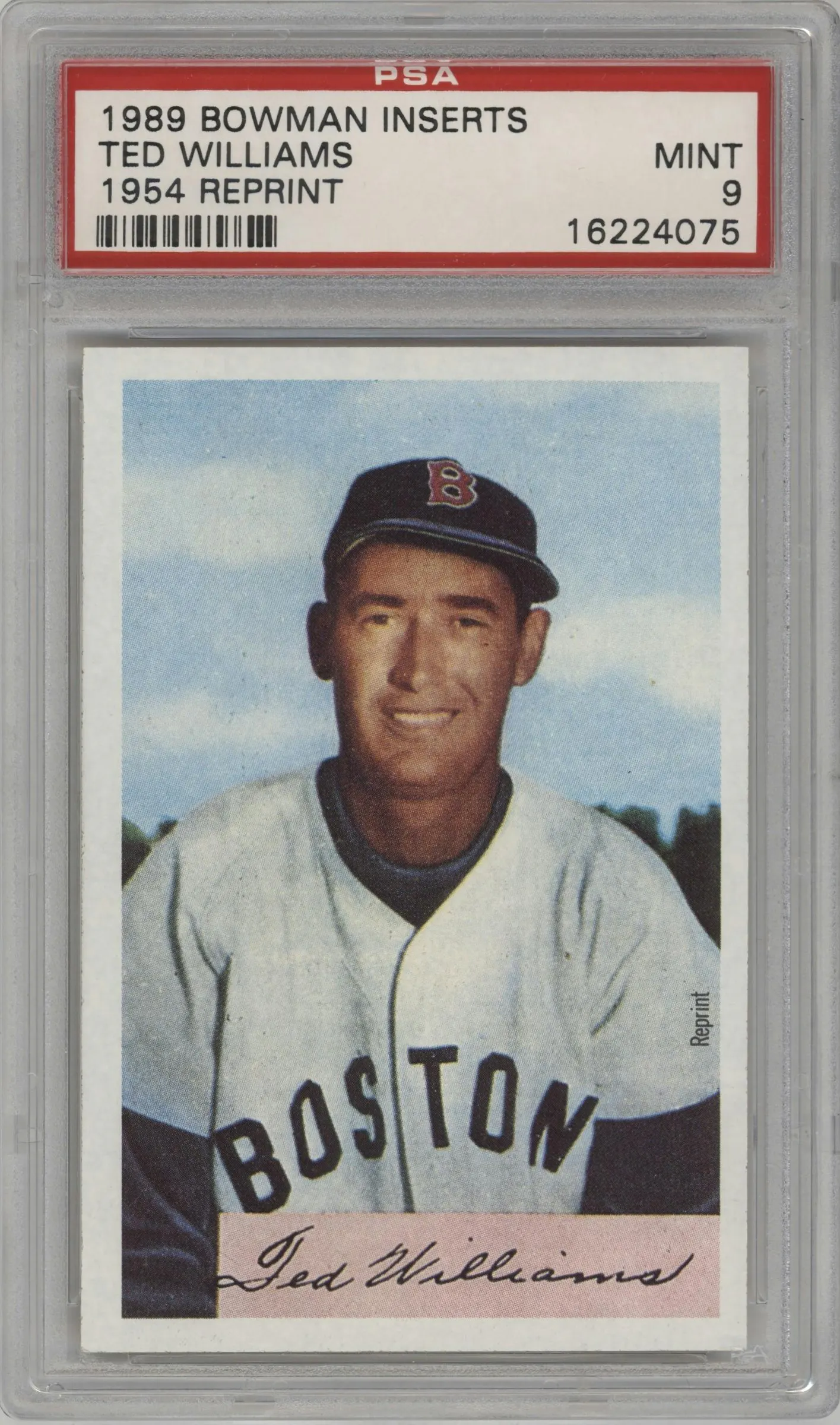 1989 Bowman Reprint Sweepstakes Ted Williams #NNO PSA 9