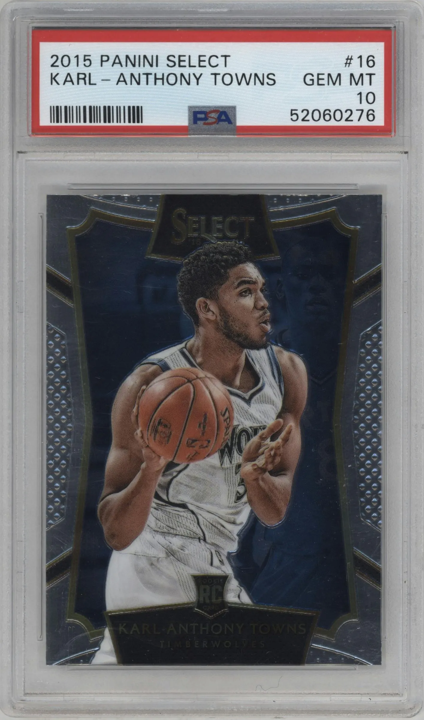 2015 Panini Select Karl-Anthony Towns #16 PSA 10