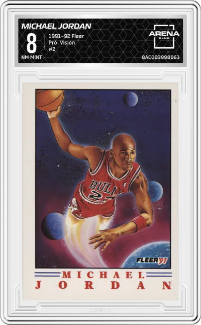 1991 Fleer Pro-Vision Michael Jordan #2 ARENA CLUB 8