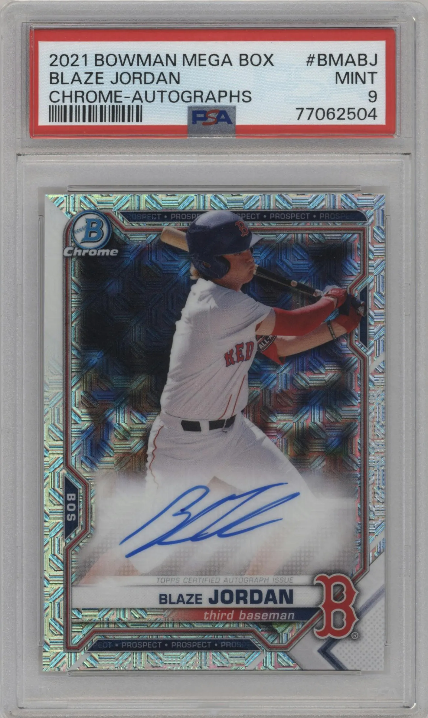 2021 Bowman Mega Box Auto Blaze Jordan #BMA-BJ PSA 9