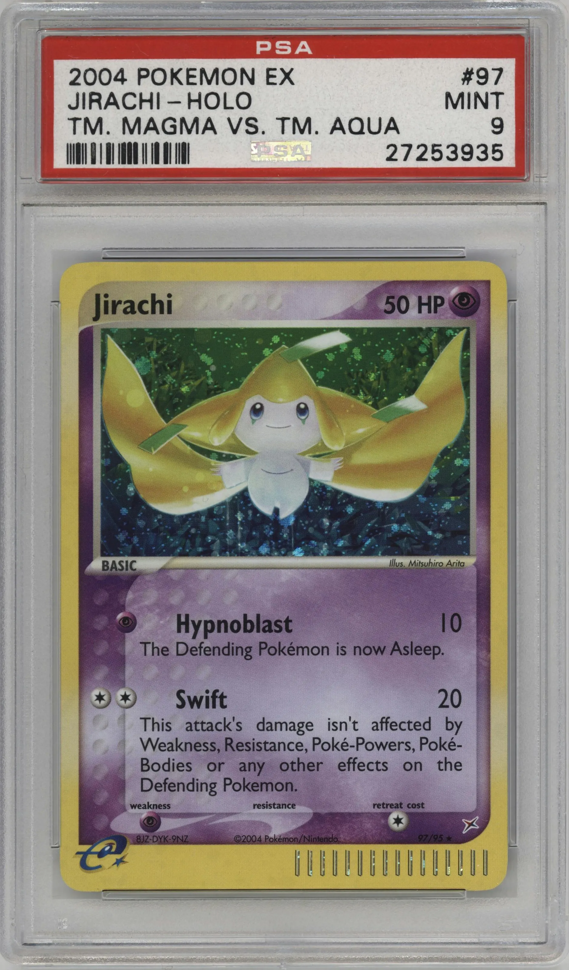 2004 Pokemon EX TM vs TA Jirachi #97 PSA 9