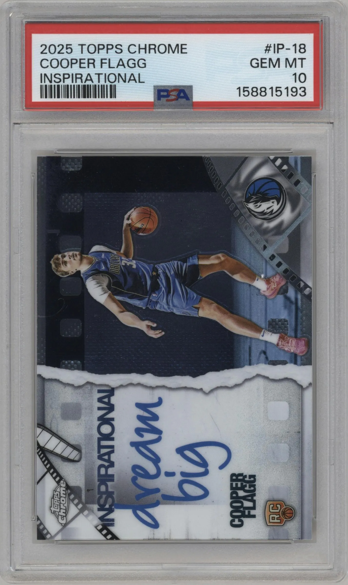 2025 Topps Chrome Inspirational Cooper Flagg #IP-18 PSA 10