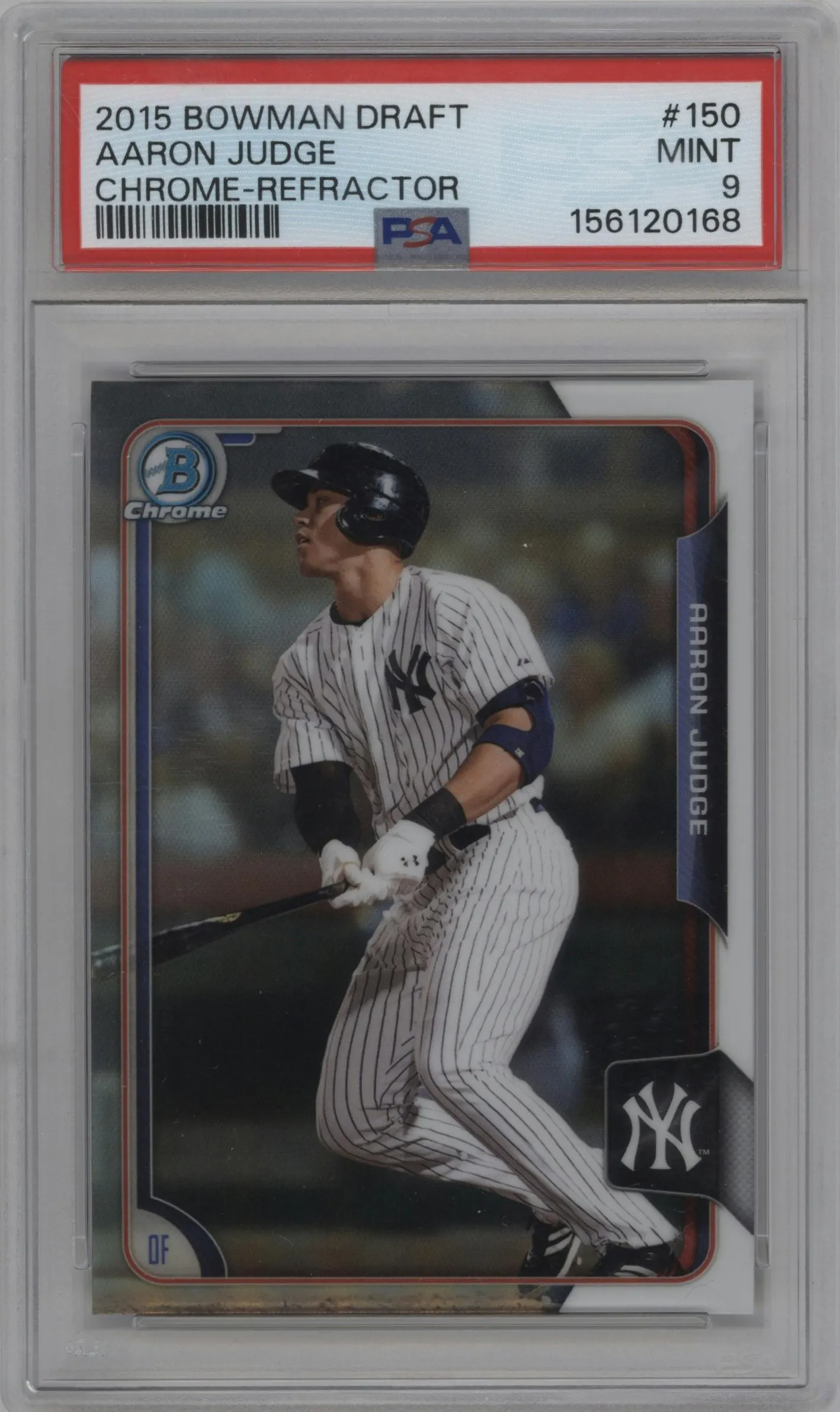 2015 Bowman Draft Chrome Aaron Judge Refractor #150 PSA 9