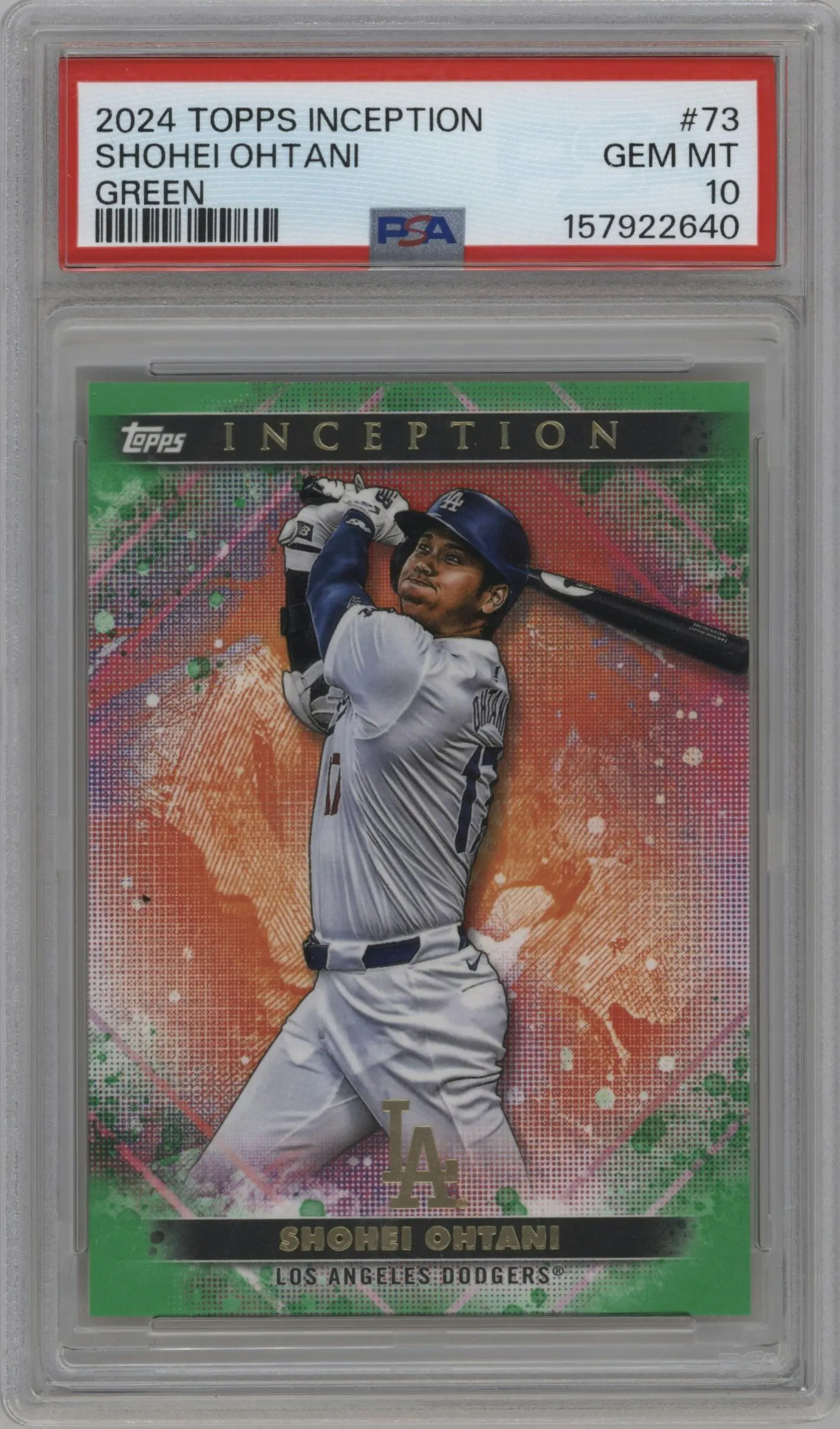 2024 Topps Inception Shohei Ohtani Green #73 PSA 10