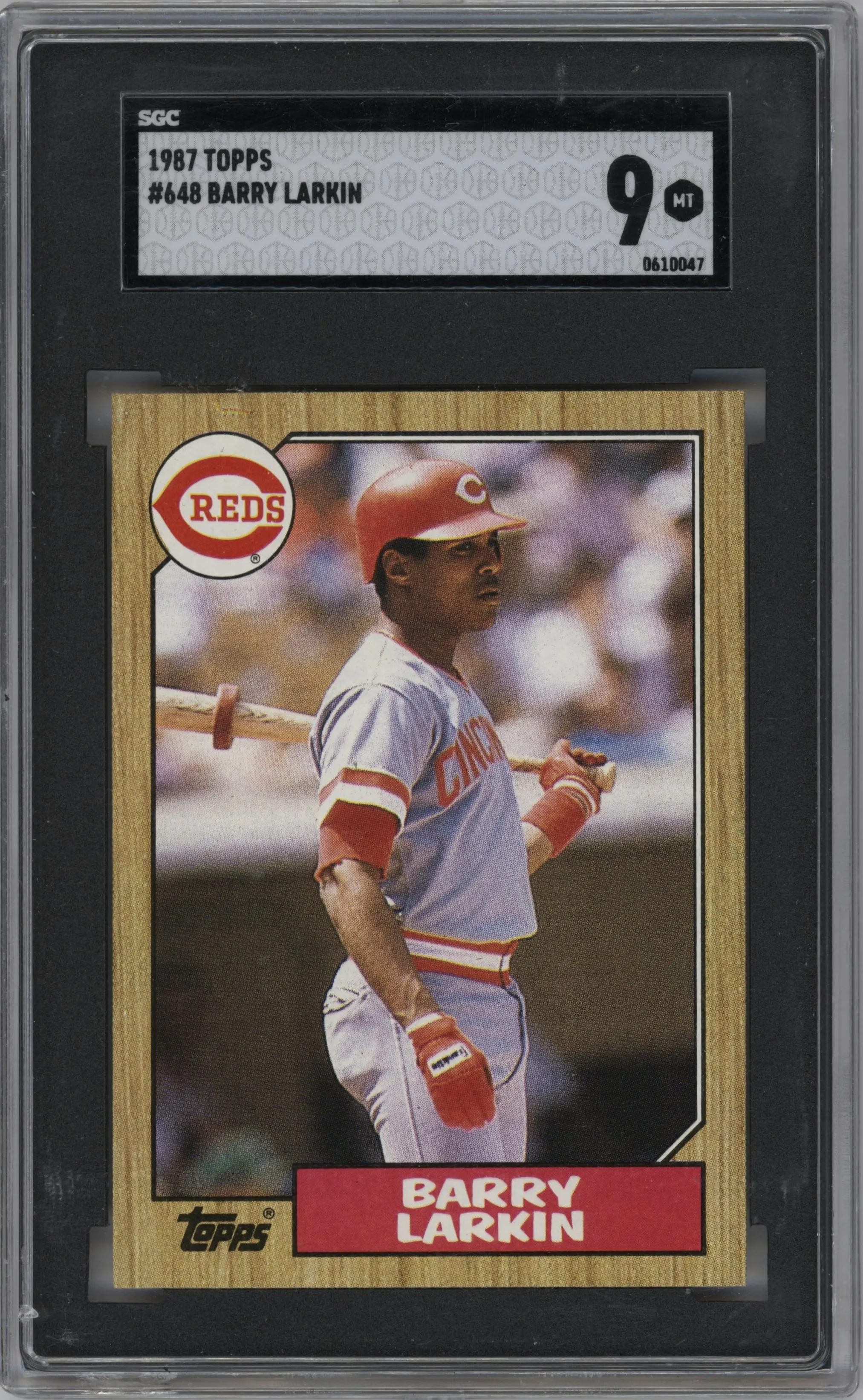 1987 Topps Barry Larkin #648 SGC 9