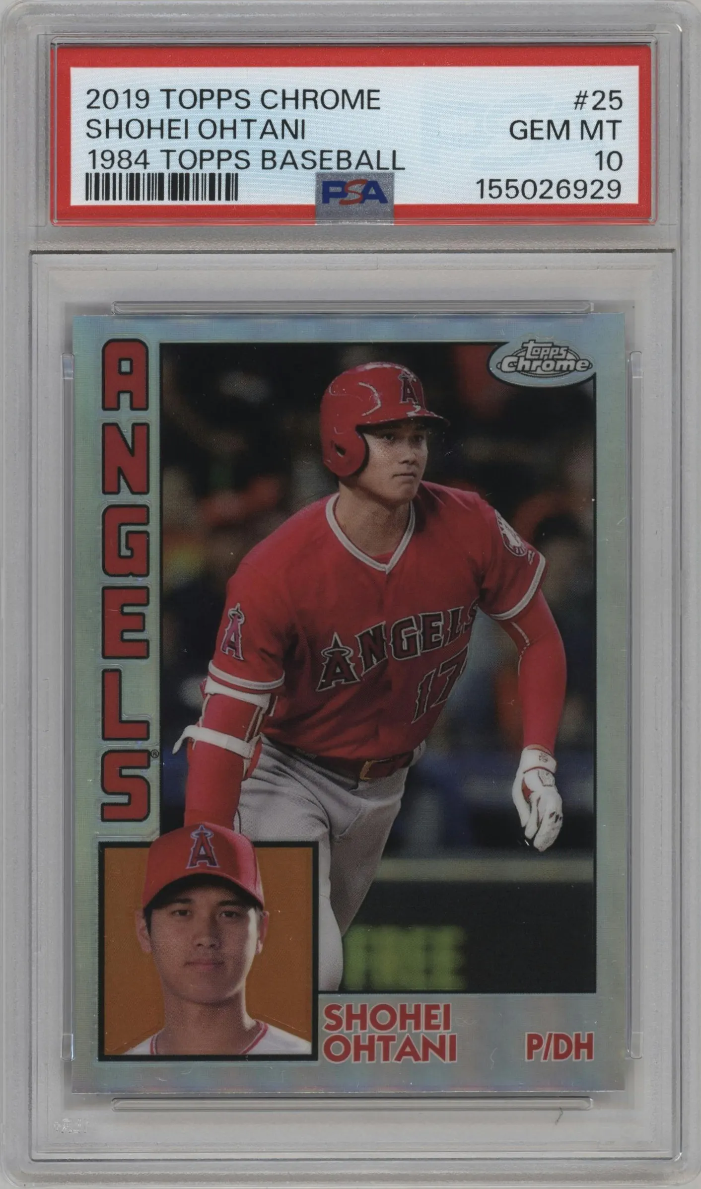 2019 Topps Chrome 1984 Topps Shohei Ohtani #84TC-25 PSA 10