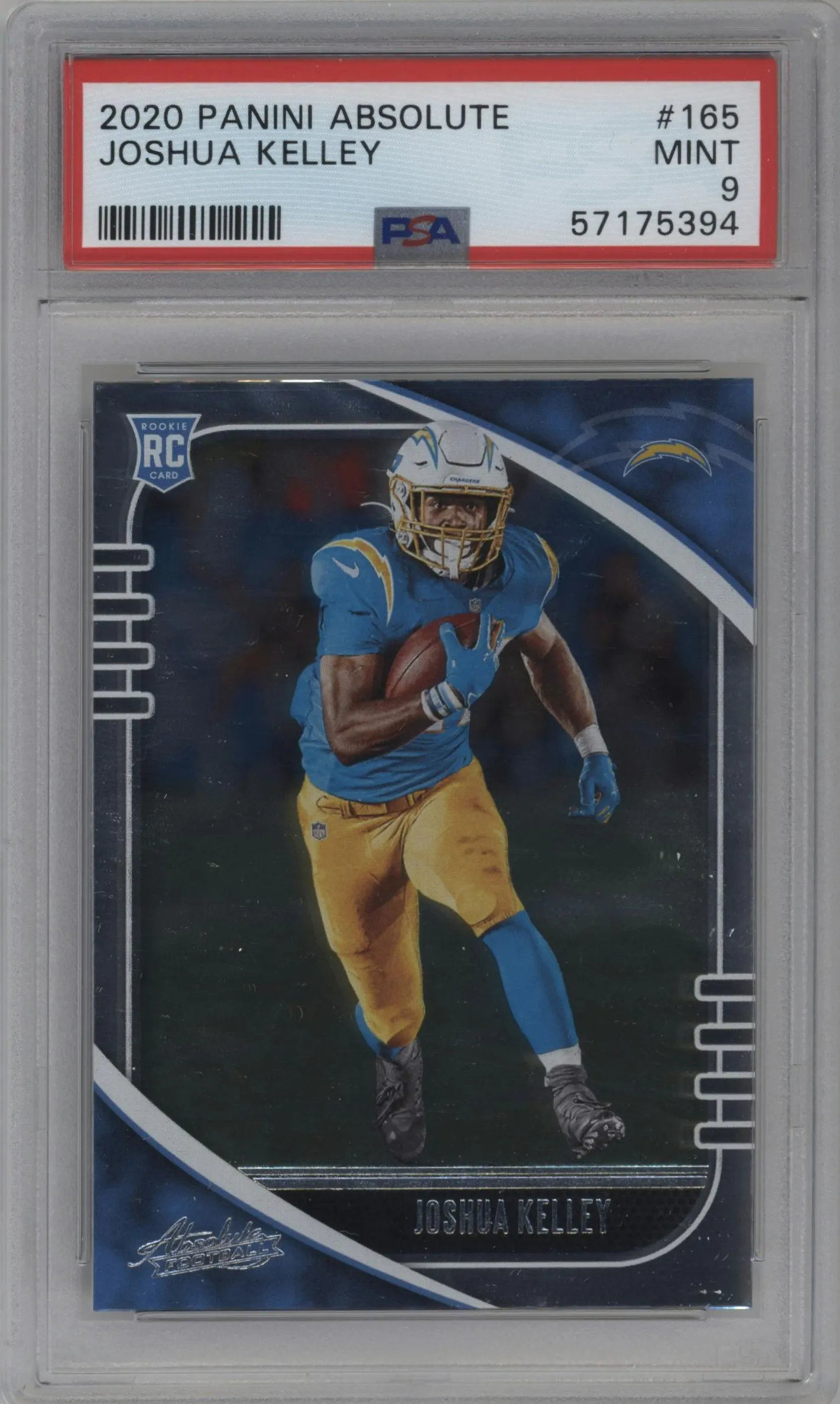 2020 Panini Absolute Joshua Kelley Retail #165 PSA 9