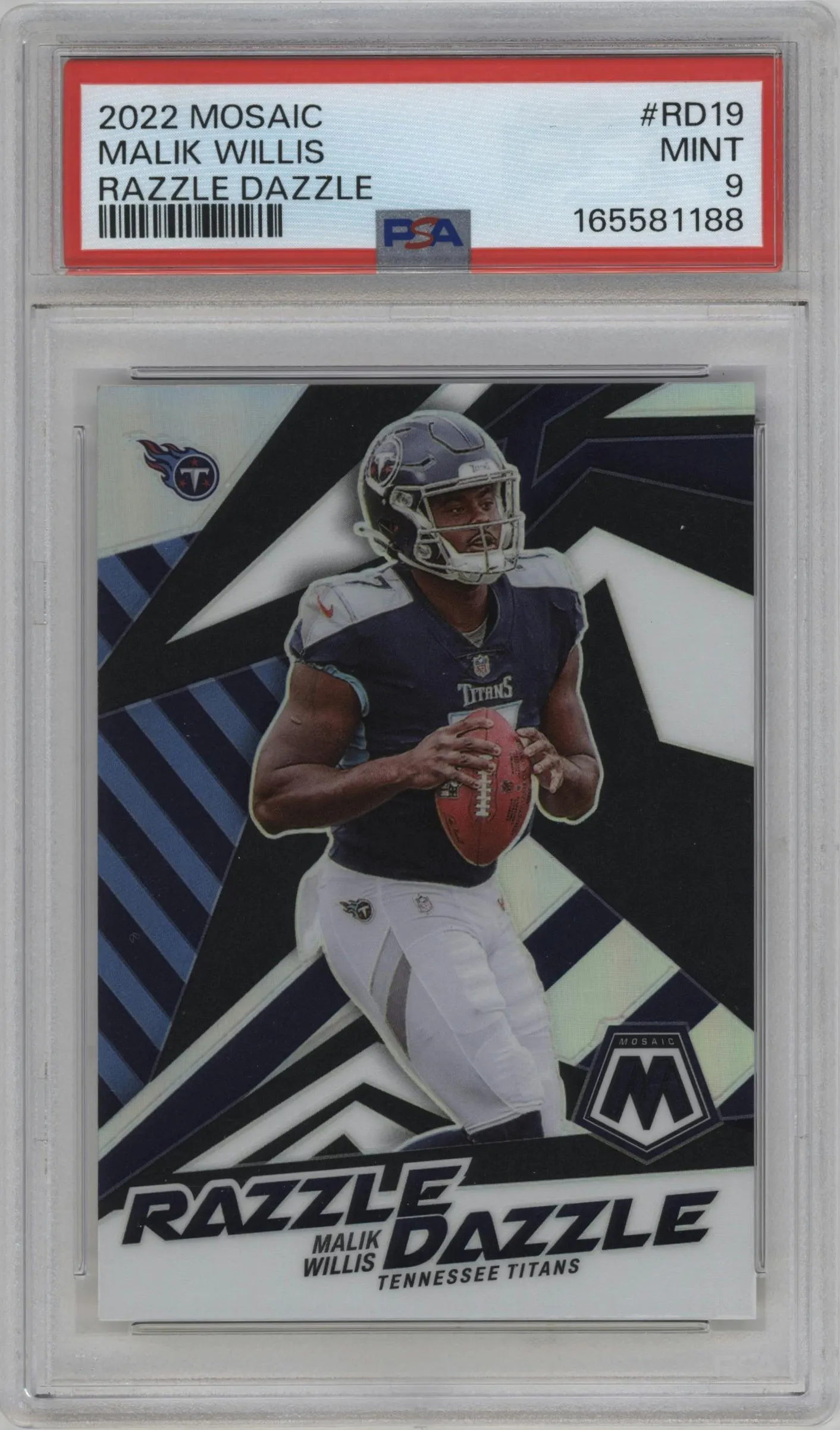 2022 Panini Mosaic Razzle Dazzle Malik Willis #RD-19 PSA 9
