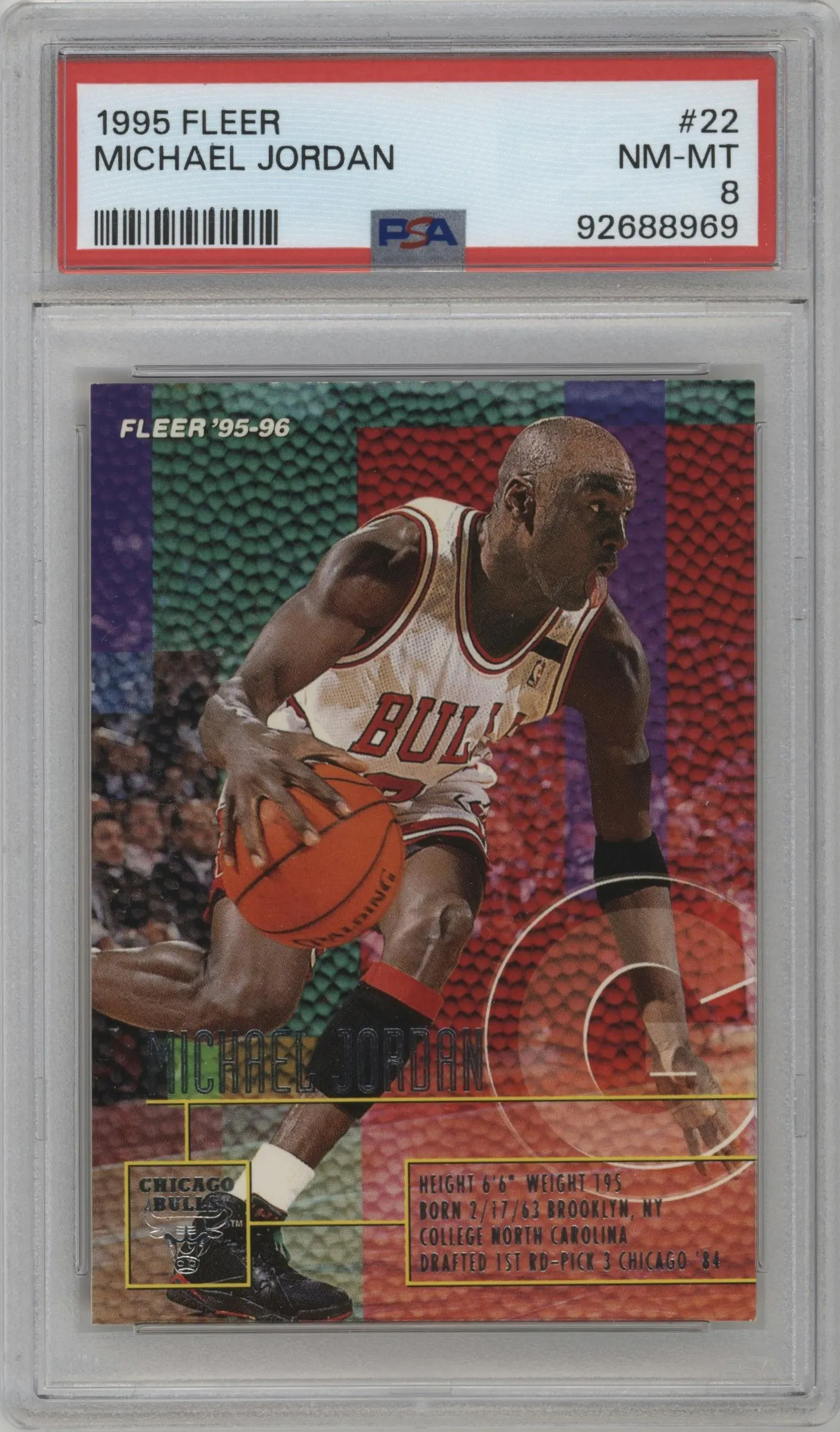 1995 Fleer Michael Jordan #22 PSA 8