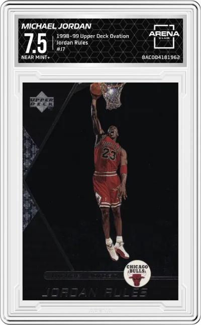 1998 Upper Deck Ovation Jordan Rules Michael Jordan #J7 ARENA CLUB 7.5