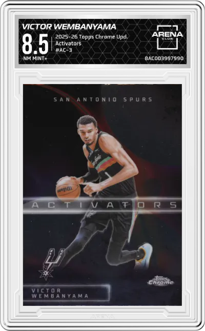 2025 Topps Chrome Update Activators Victor Wembanyama #AC-3 ARENA CLUB 8.5