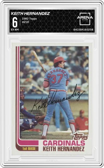 1982 Topps Keith Hernandez #210 ARENA CLUB 6
