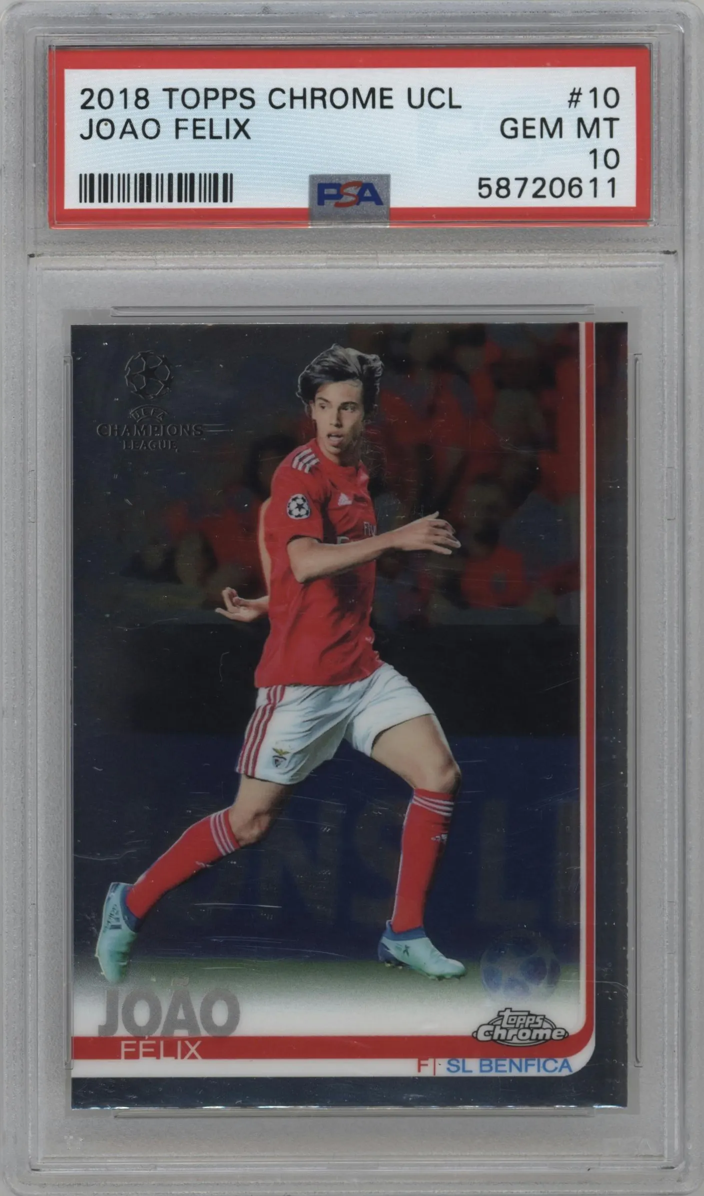 2018 Topps Chrome UEFA Champions League Joao Felix PSA 10