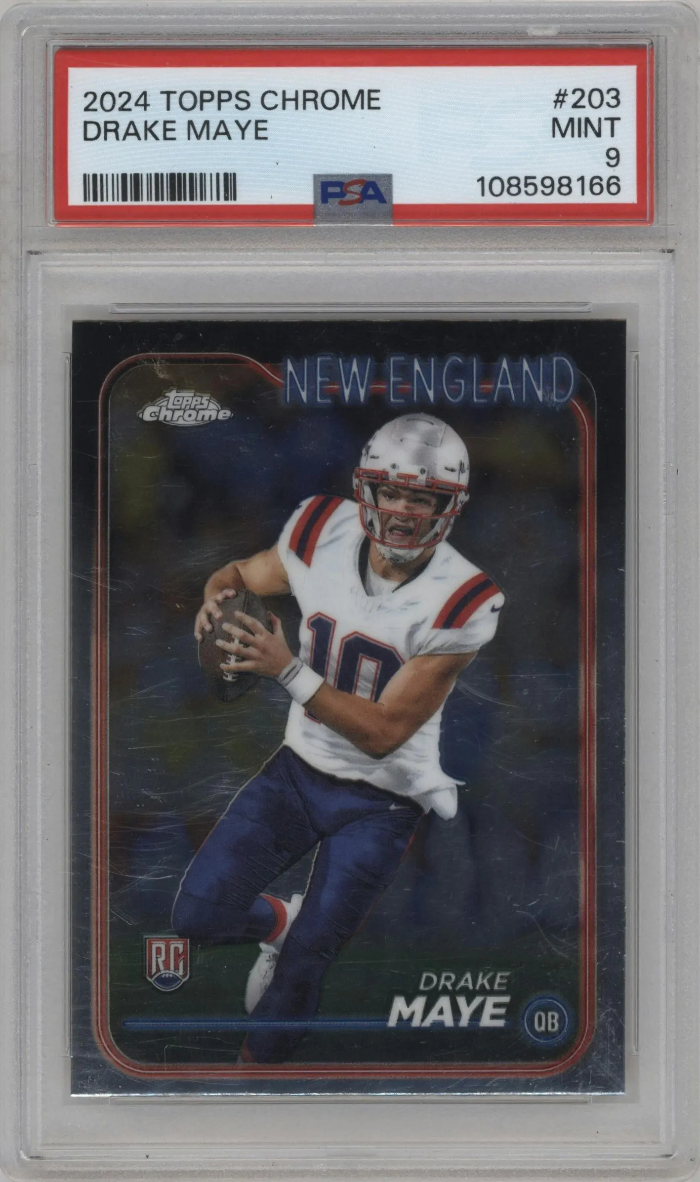 2024 Topps Chrome Drake Maye PSA 9