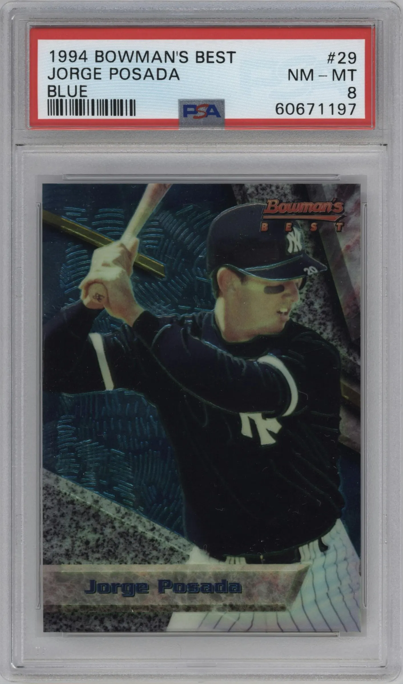 1994 Bowman's Best Jorge Posada Blue #29 PSA 8